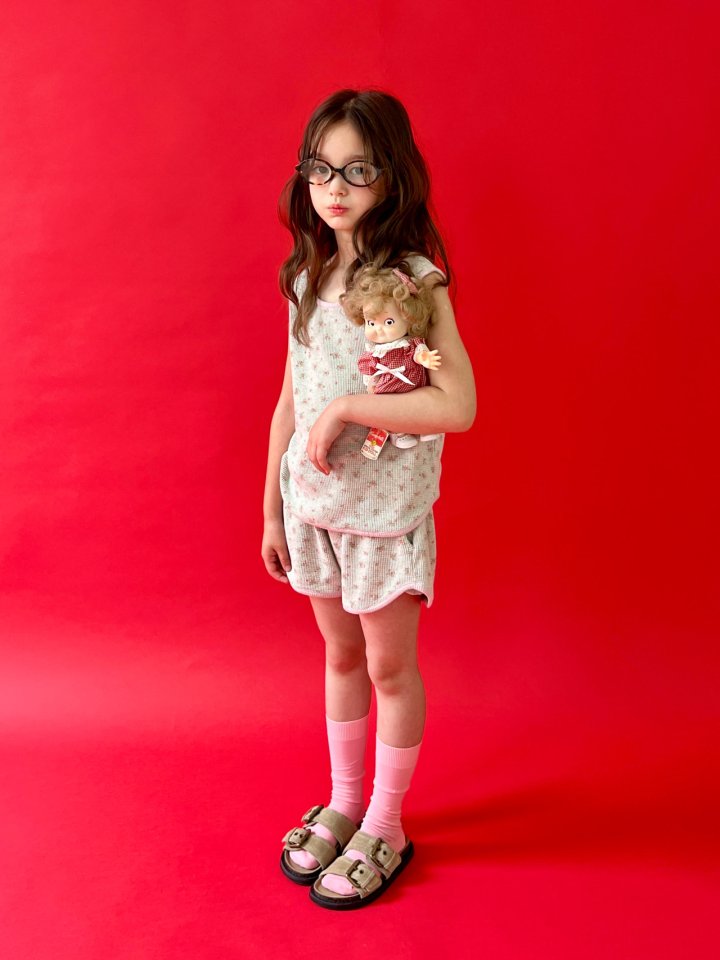Minimal - Korean Children Fashion - #childofig - Croffle Flower Sleeveless - 7
