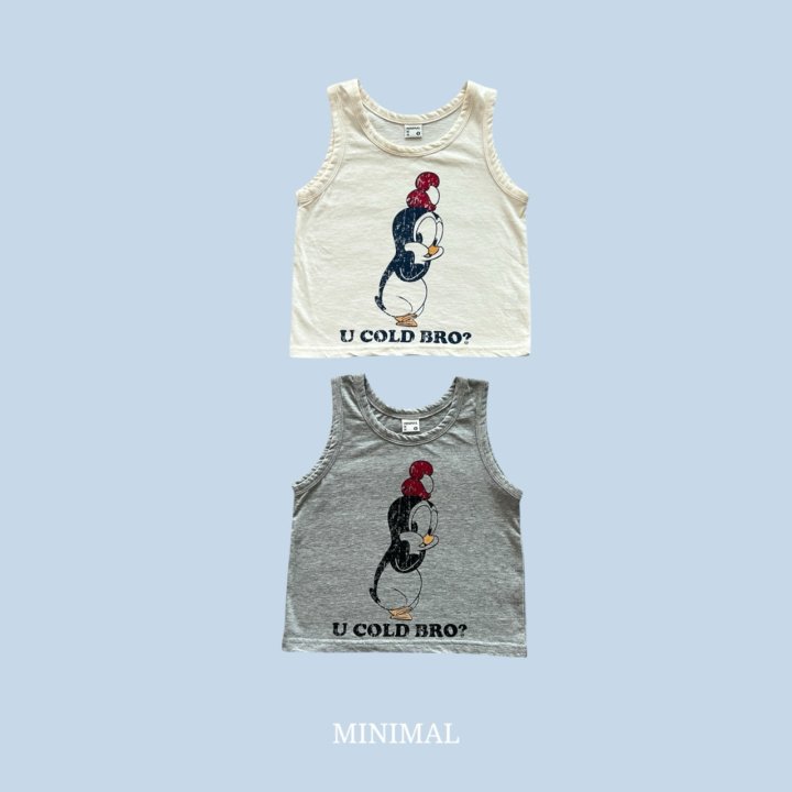 Minimal - Korean Children Fashion - #prettylittlegirls - King Penguin Sleeveless