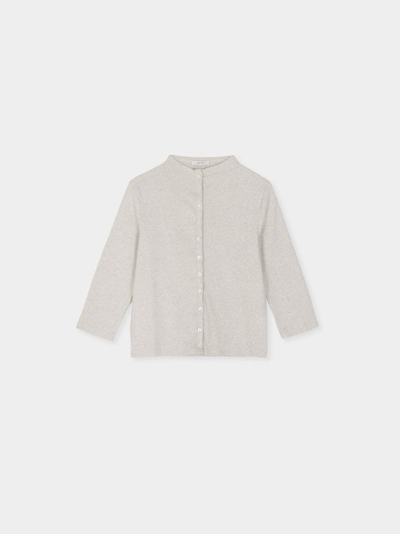 Moani - Korean Women Fashion - #momslook - Mok-Neck Jersey Cardigan - 8