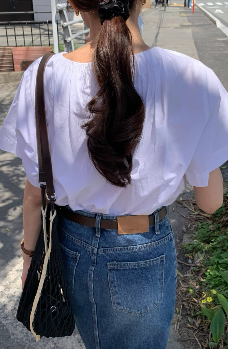 Moani - Korean Women Fashion - #momslook - Ayla Back Slit Denim Skirt - 5