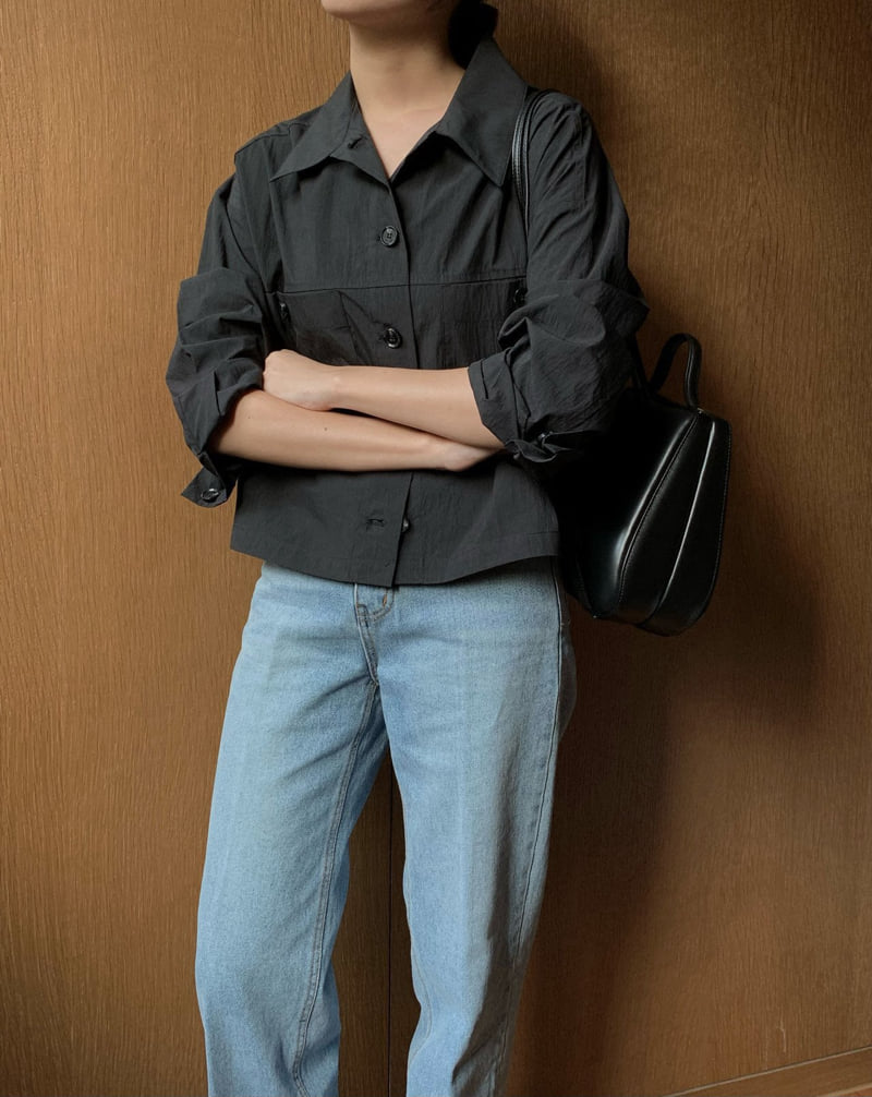 2 Pocket Cropped Shirt Jacket by Moani for Women - view 2
