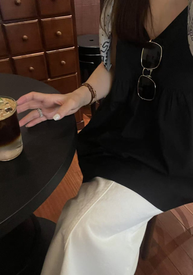 Moani - Korean Women Fashion - #momslook - Shirring V Neck Layered Blouse - 2
