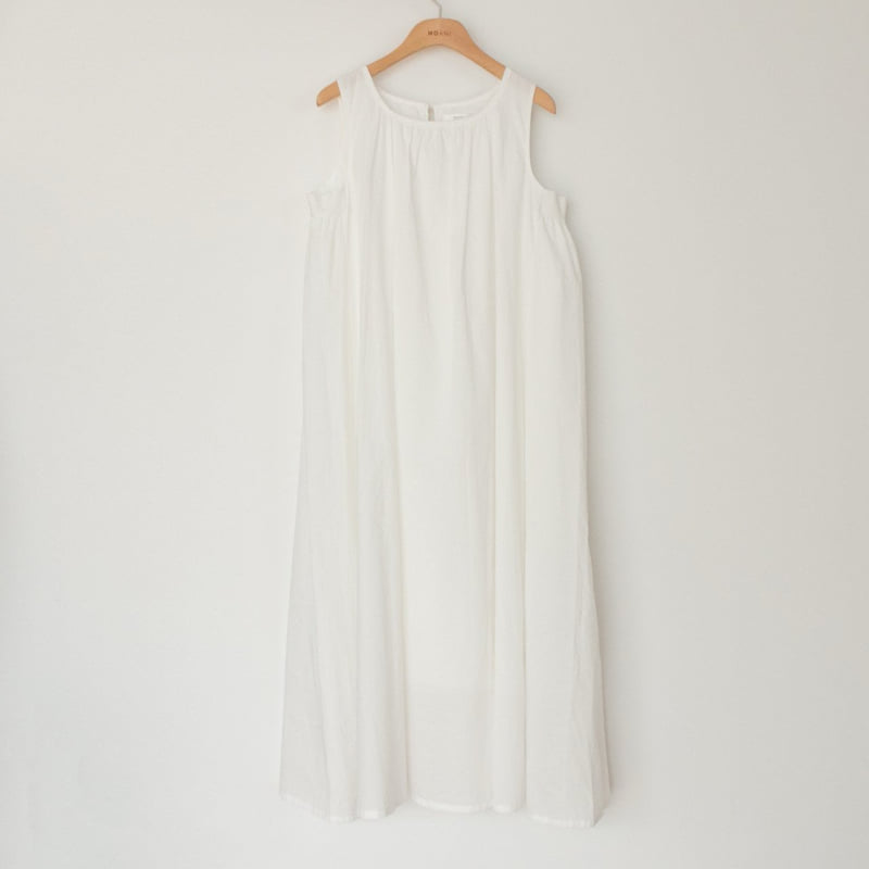 Moani - Korean Women Fashion - #momslook - Cotton Shirring Sleeveless Dress - 11