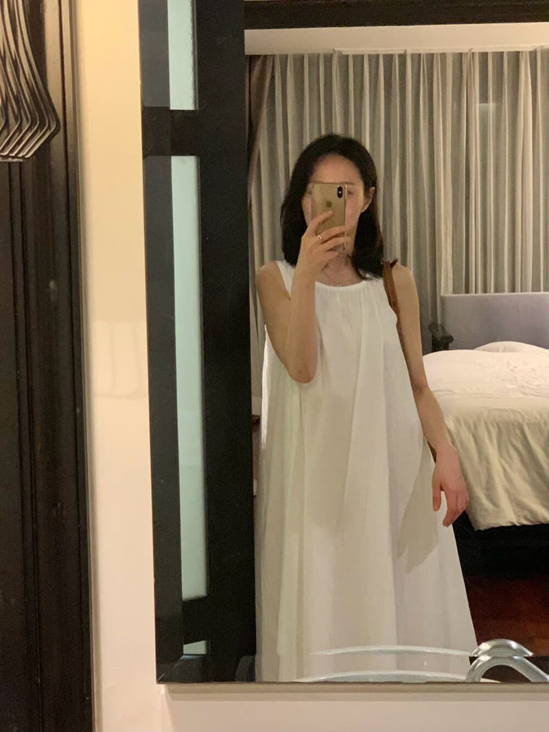 Moani - Korean Women Fashion - #momslook - Cotton Shirring Sleeveless Dress - 9