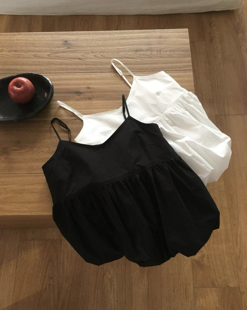 Moani - Korean Women Fashion - #momslook - Shirring Balloon V Neck Top - 6