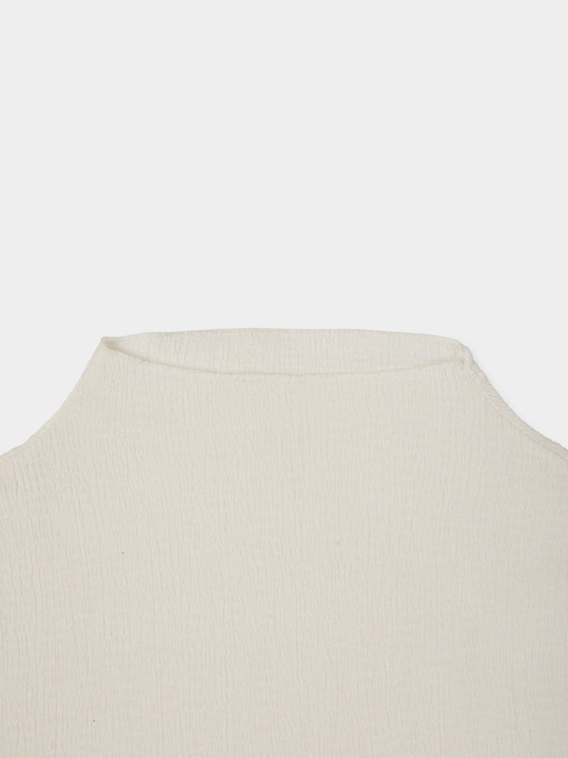 Moani - Korean Women Fashion - #momslook - Crease Mok Neck Top  - 11