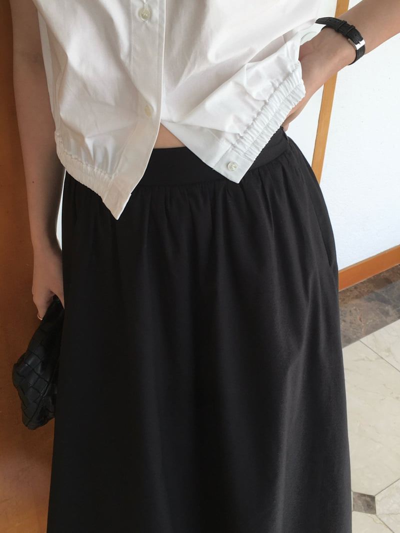 Moani - Korean Women Fashion - #vintagekidsstyle - Volume Cotton Shirring Skirt - 4