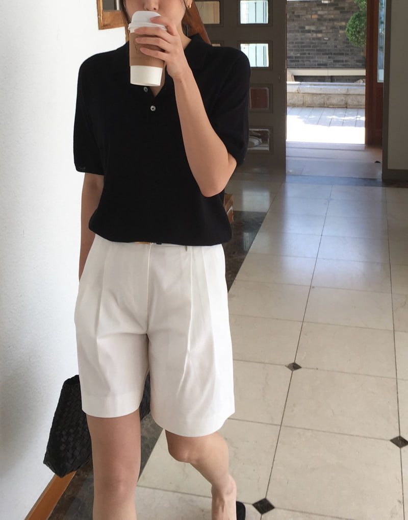 Moani - Korean Women Fashion - #pursuepretty - Summer Silkwool Button Collar Knit - 3