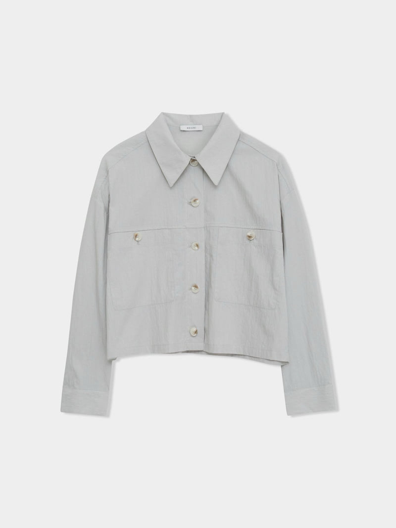 2 Pocket Cropped Shirt Jacket by Moani for Women - view 9