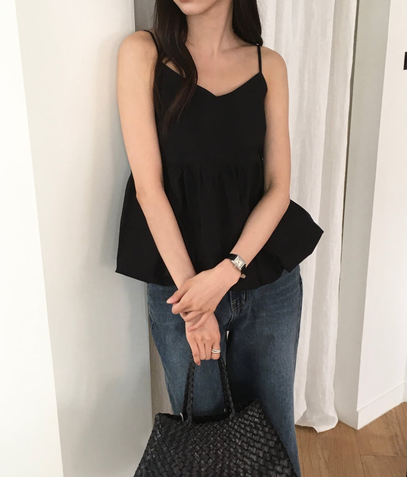 Moani - Korean Women Fashion - #restrostyle - Shirring Balloon V Neck Top