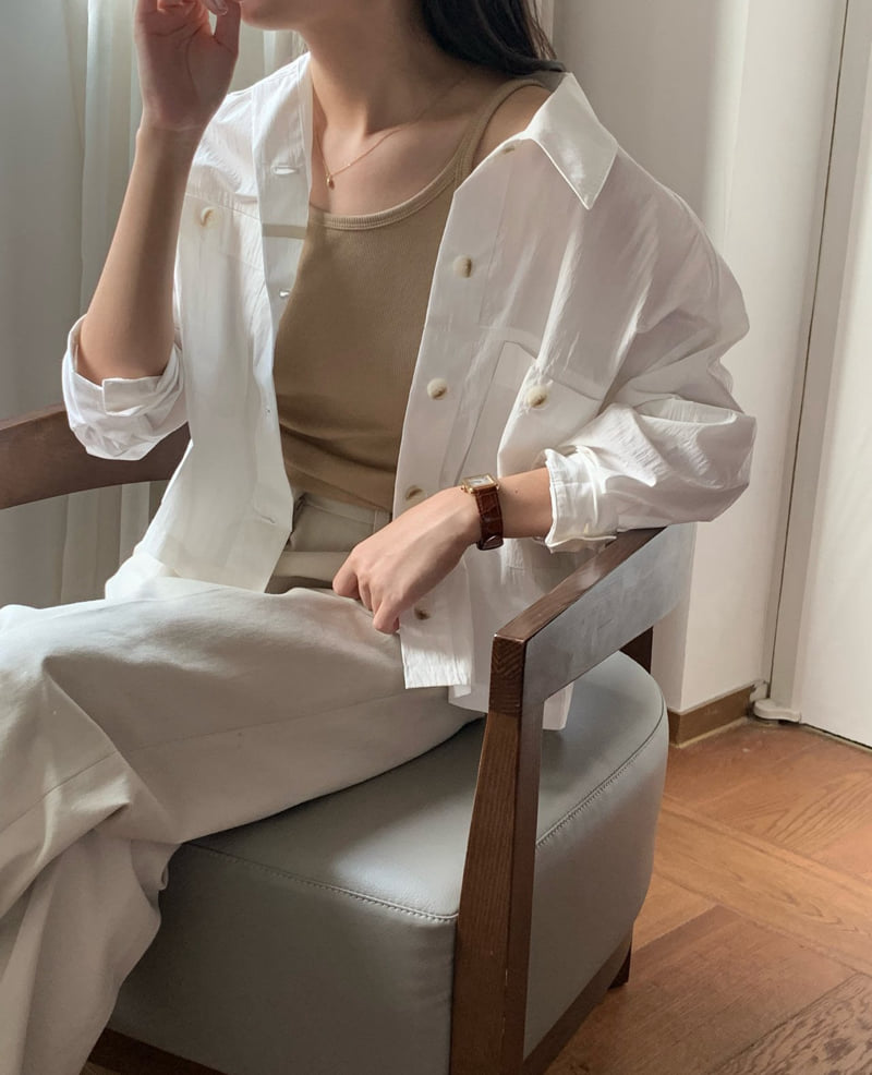 2 Pocket Cropped Shirt Jacket by Moani for Women - view 10