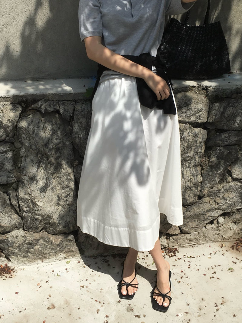 Moani - Korean Women Fashion - #romanticstyle - Volume Cotton Shirring Skirt - 6