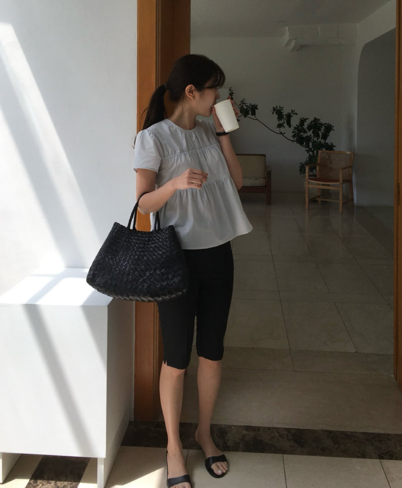 Moani - Korean Women Fashion - #shopsmall - Plain Shirring Blouse - 8