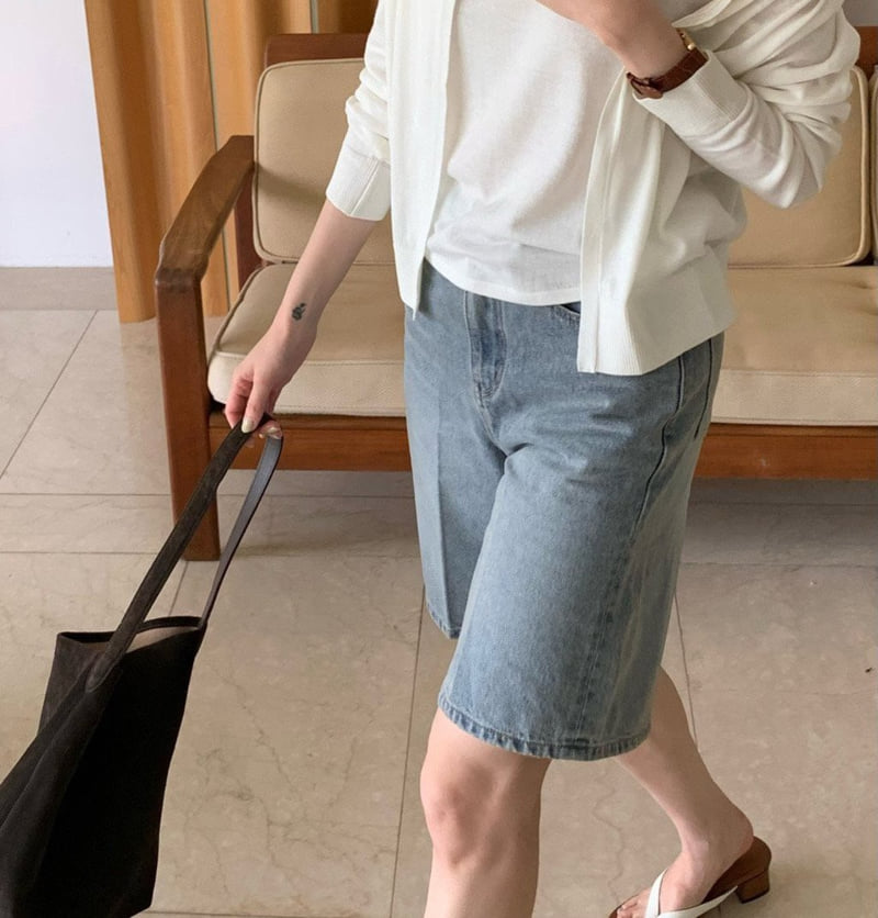 Moani - Korean Women Fashion - #shopsmall - Bermuda Denim Shorts