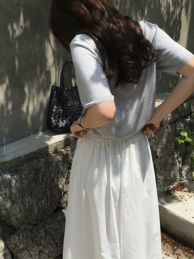 Moani - Korean Women Fashion - #thatsdarling - Volume Cotton Shirring Skirt - 8