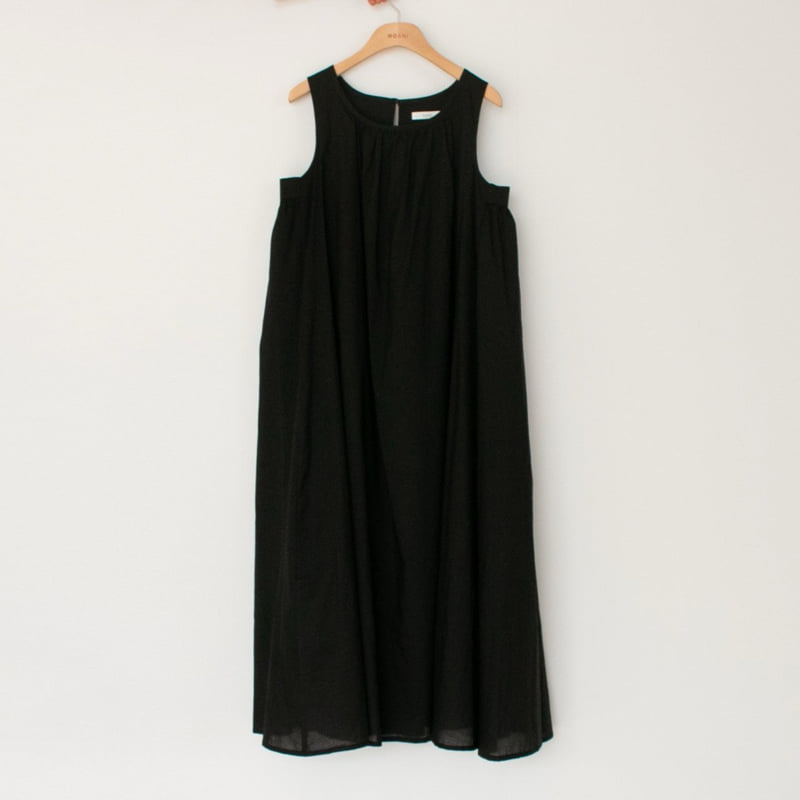 Moani - Korean Women Fashion - #thatsdarling - Cotton Shirring Sleeveless Dress - 5