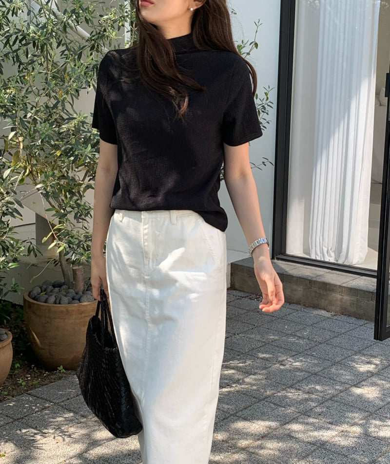 Moani - Korean Women Fashion - #thatsdarling - Crease Mok Neck Top 