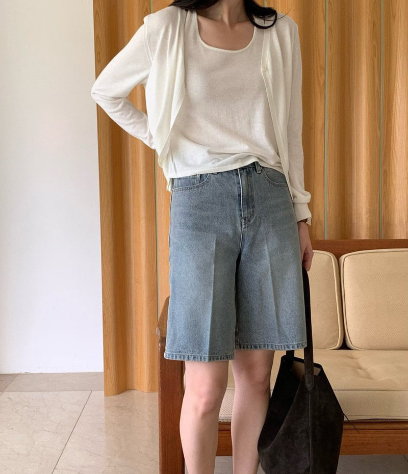 Moani - Korean Women Fashion - #thelittlethings - Bermuda Denim Shorts - 3