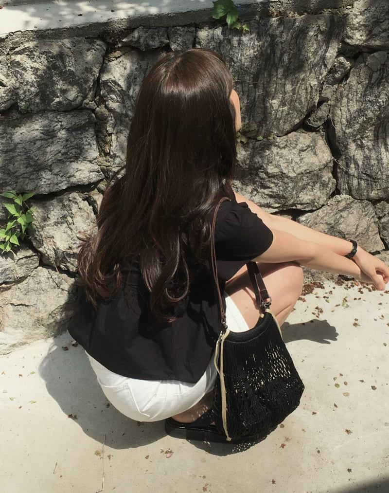 Moani - Korean Women Fashion - #vintageinspired - Plain Shirring Blouse - 4
