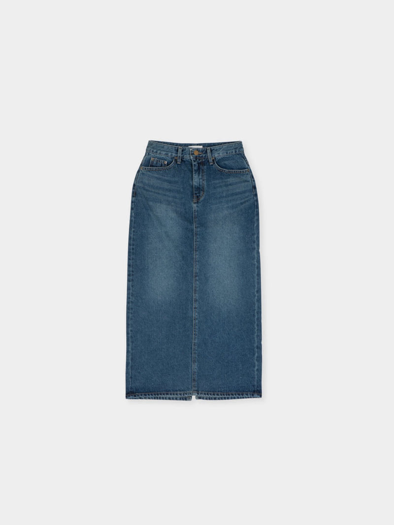 Moani - Korean Women Fashion - #womensfashion - Ayla Back Slit Denim Skirt - 7