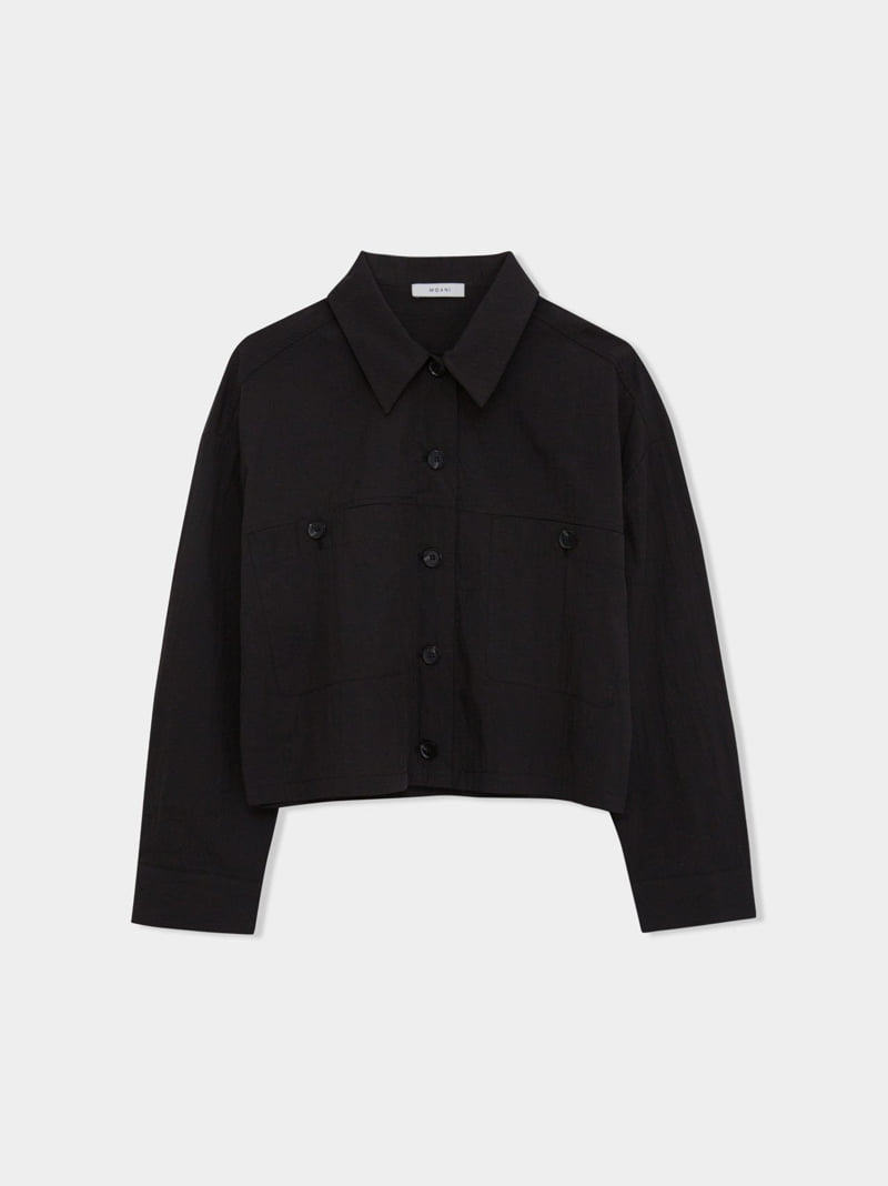 2 Pocket Cropped Shirt Jacket by Moani for Women - view 5