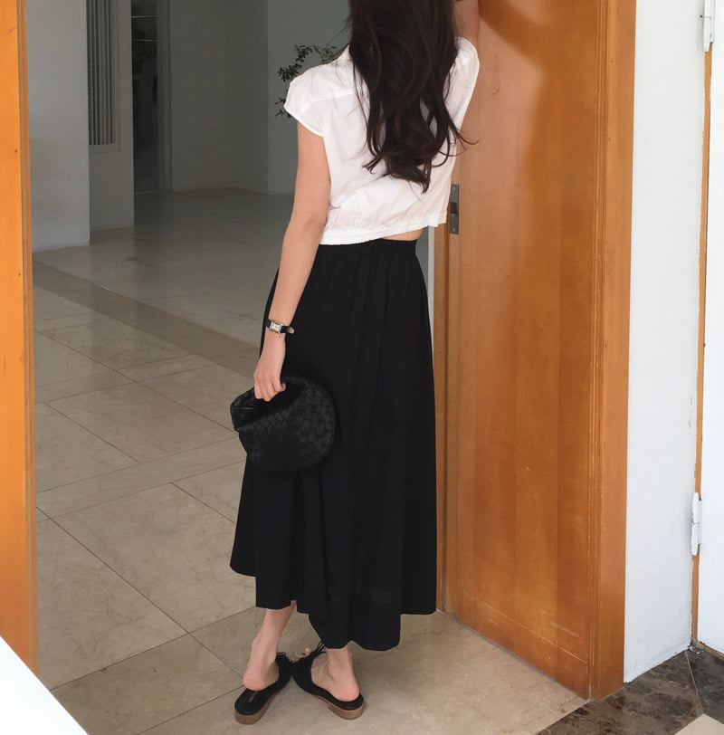 Moani - Korean Women Fashion - #womensfashion - Volume Cotton Shirring Skirt