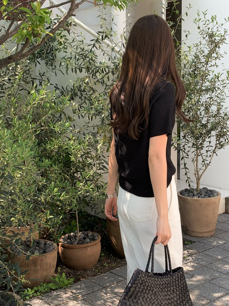 Moani - Korean Women Fashion - #momslook - Crease Mok Neck Top  - 4