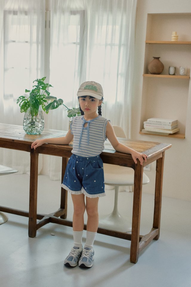 Momo Ann - Korean Children Fashion - #childofig - Coarse Denim Shorts - 4