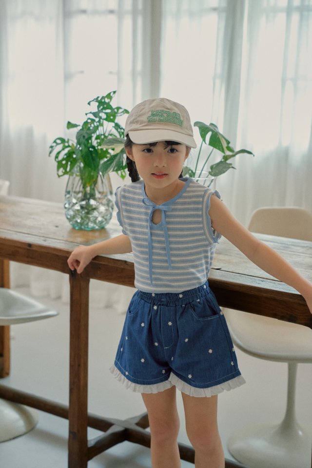 Momo Ann - Korean Children Fashion - #childrensboutique - Coarse Denim Shorts - 5