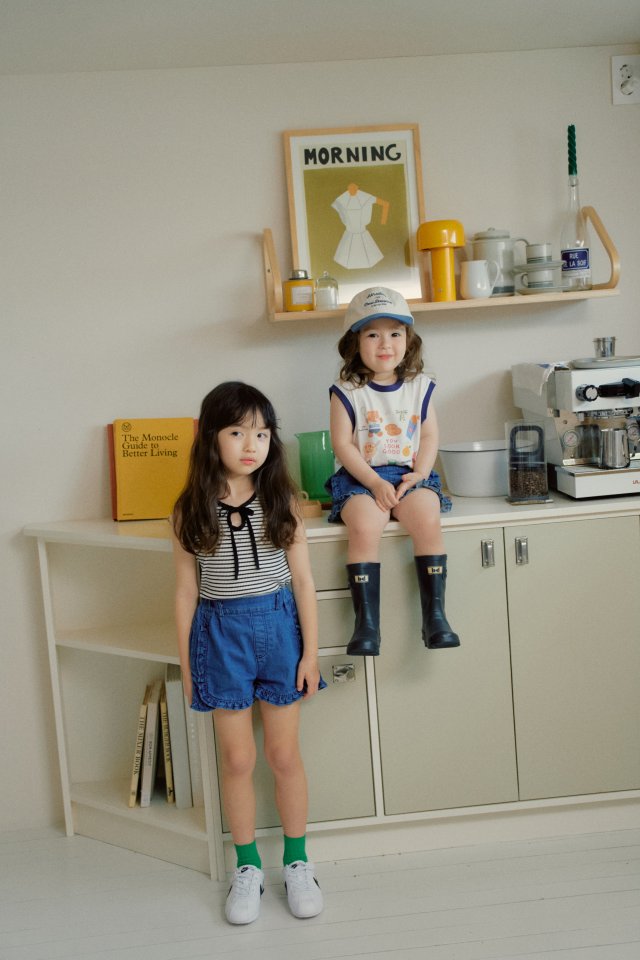 Momo Ann - Korean Children Fashion - #childrensboutique - Frill Denim Shorts - 2