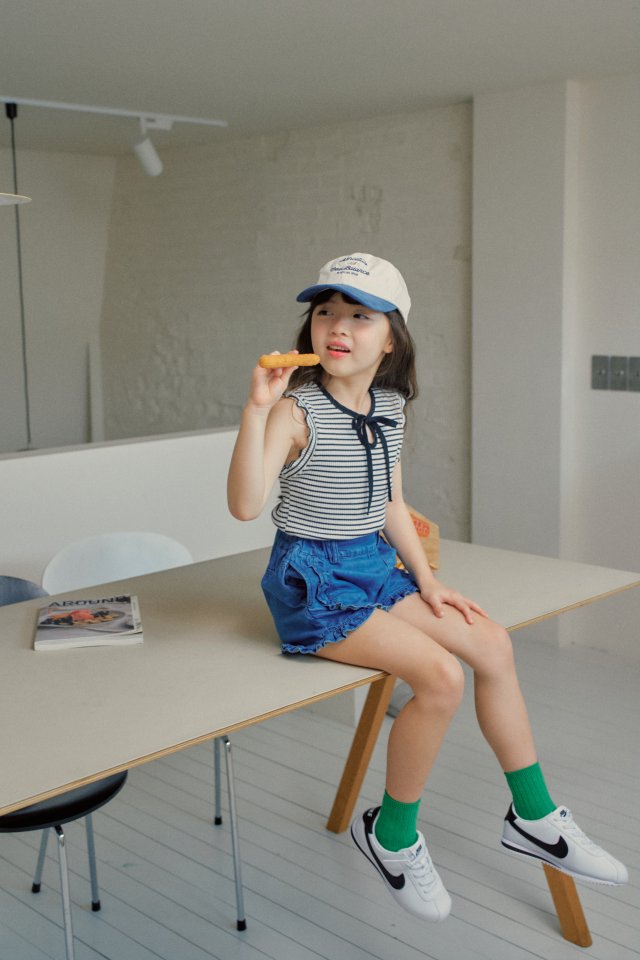 Momo Ann - Korean Children Fashion - #kidsshorts - Frill Denim Shorts - 6