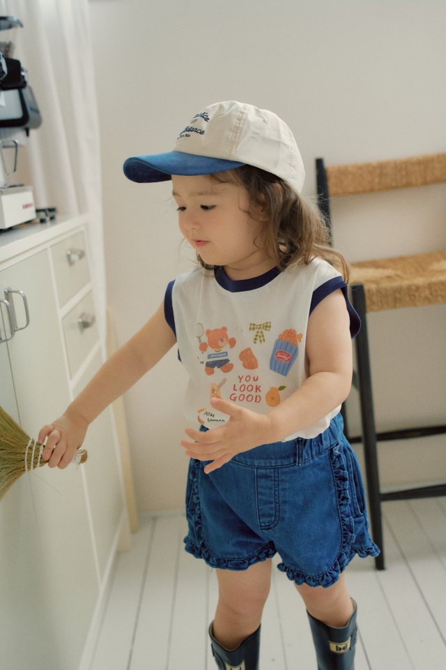 Momo Ann - Korean Children Fashion - #kidzfashiontrend - Frill Denim Shorts - 8