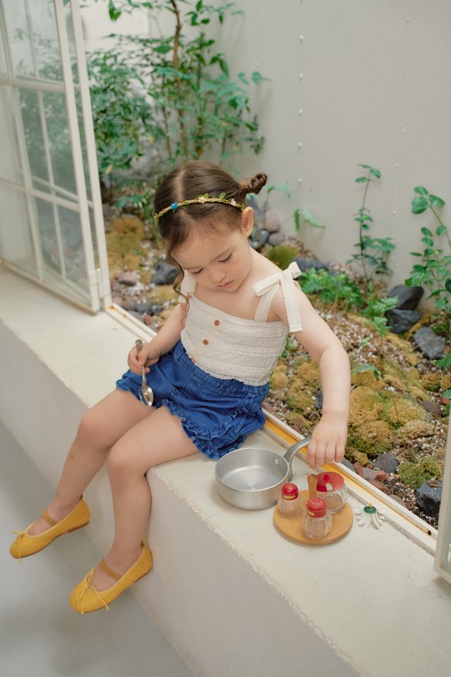 Momo Ann - Korean Children Fashion - #littlefashionista - Frill Denim Shorts - 10