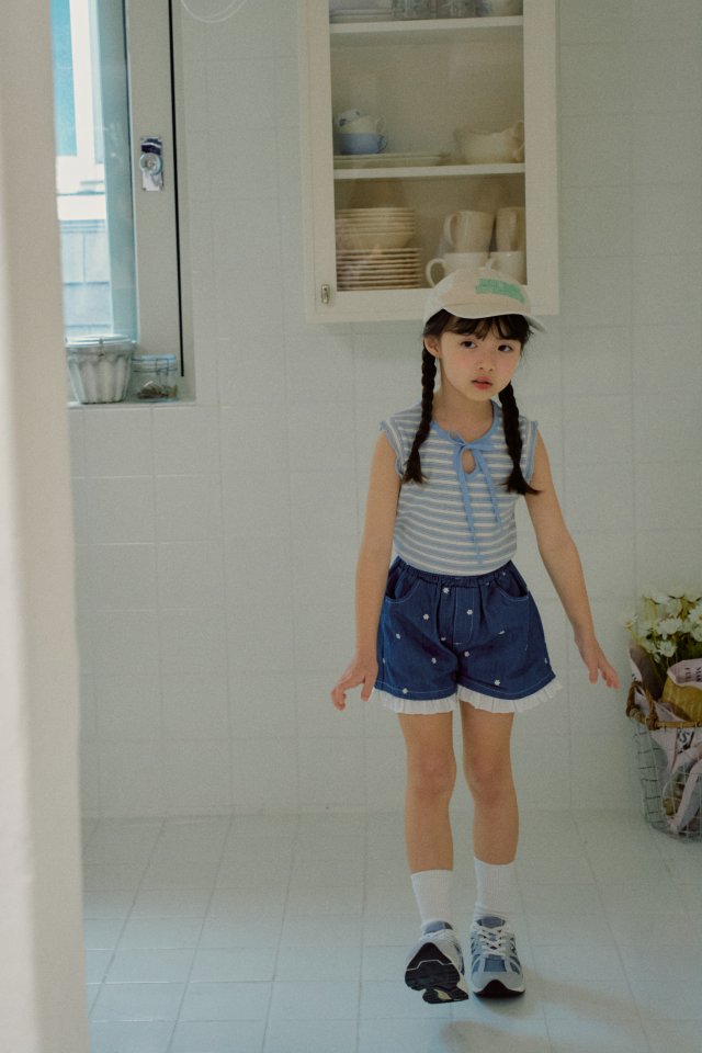 Momo Ann - Korean Children Fashion - #prettylittlegirls - Coarse Denim Shorts - 2