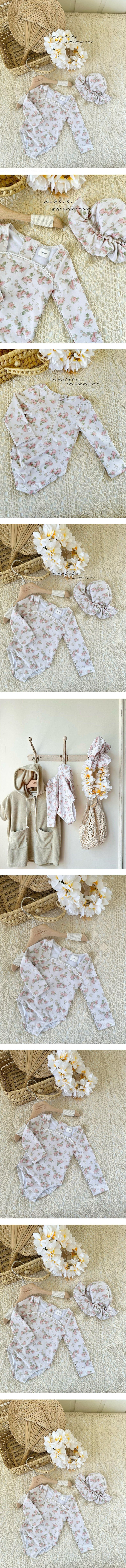 Monbebe - Korean Baby Fashion - #babyclothing - Lily Forest Swimsuit (with Swim Cap)