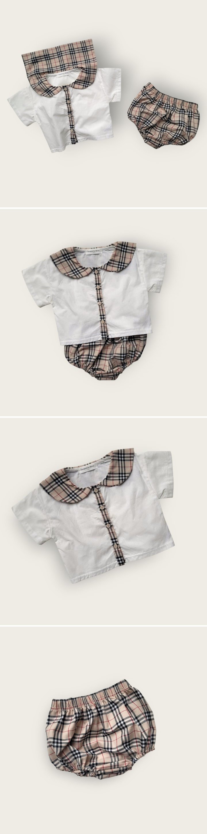 Moran - Korean Baby Fashion - #babyfever - Check Set