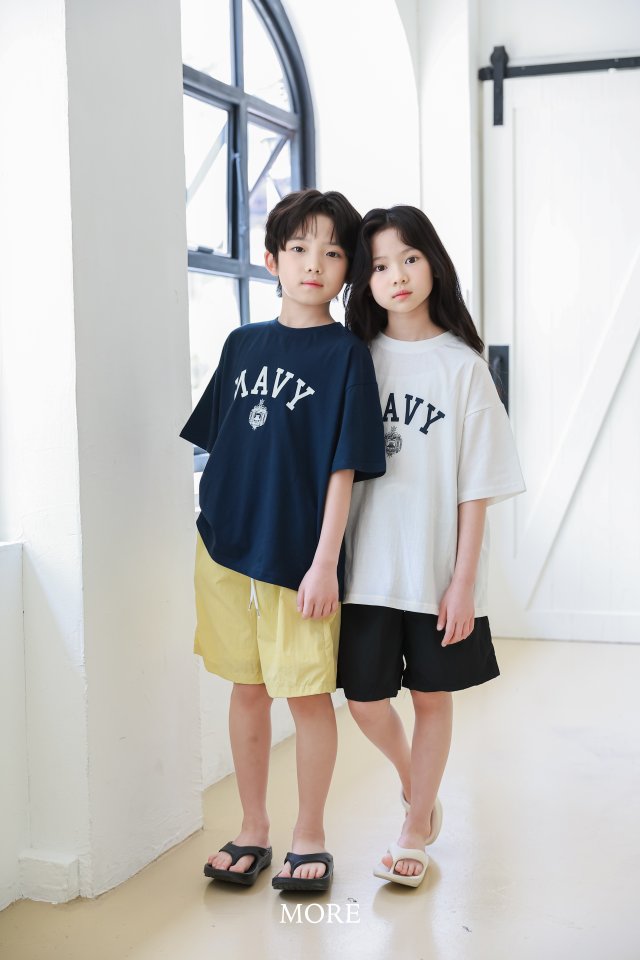 More - Korean Children Fashion - #childofig - NAVY Short Sleeve Tee - 7