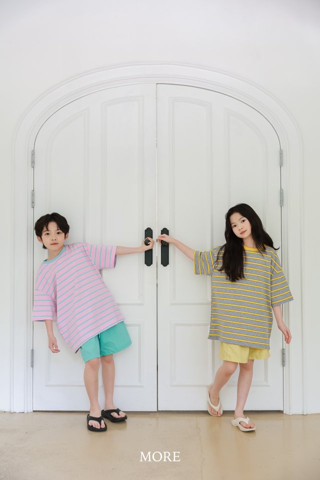 More - Korean Children Fashion - #discoveringself - Combi Stripe Short Sleeve Tee