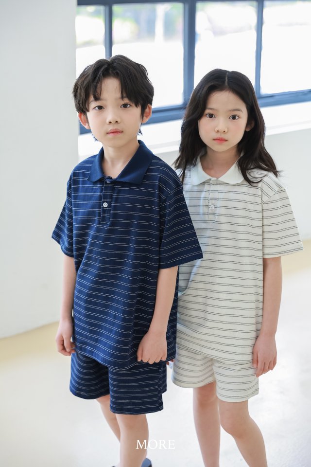 More - Korean Children Fashion - #kidsshorts - Stripe Matching Set - 11