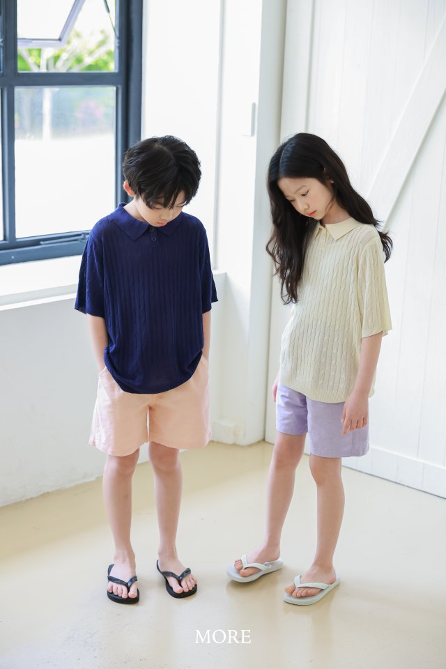 More - Korean Children Fashion - #kidzfashiontrend - Cable PK Short Sleeve Knit - 7