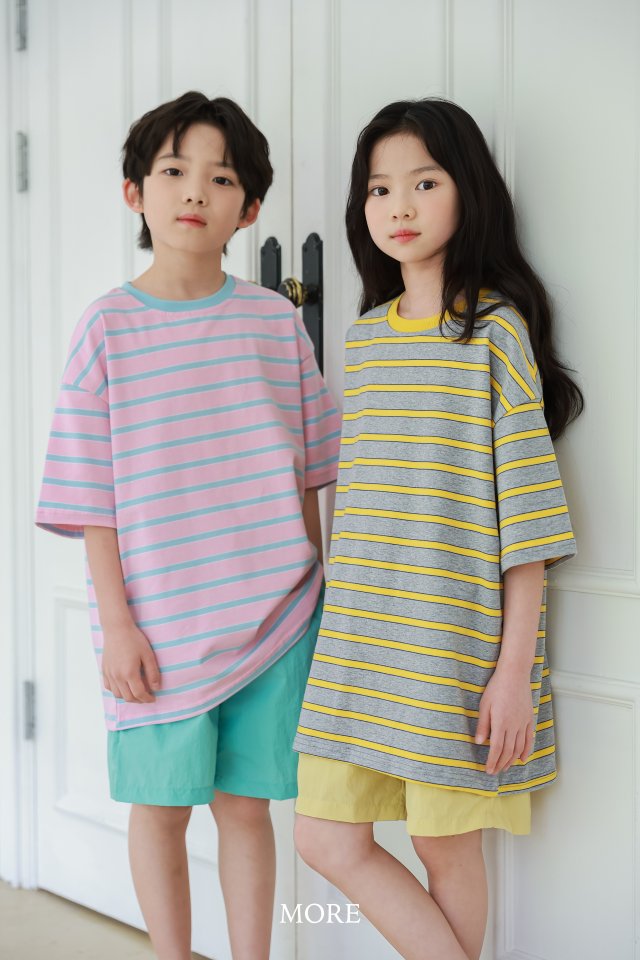 More - Korean Children Fashion - #littlefashionista - Combi Stripe Short Sleeve Tee - 7