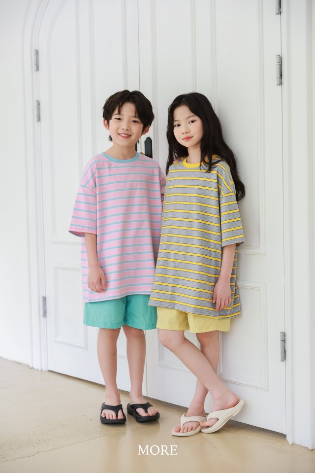 More - Korean Children Fashion - #magicofchildhood - Combi Stripe Short Sleeve Tee - 8