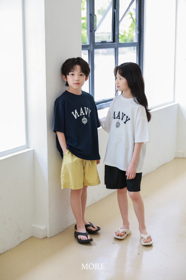 More - Korean Children Fashion - #minifashionista - NAVY Short Sleeve Tee - 2