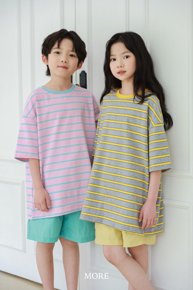 More - Korean Children Fashion - #minifashionista - Combi Stripe Short Sleeve Tee - 9