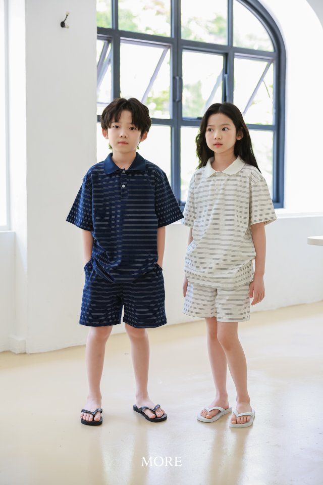 More - Korean Children Fashion - #prettylittlegirls - Stripe Matching Set - 2