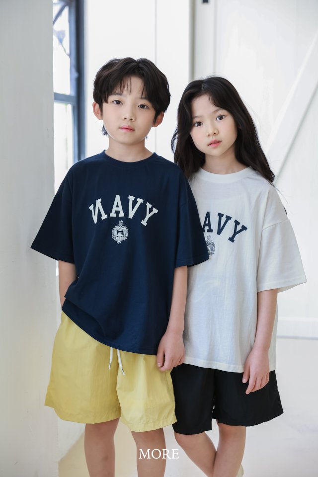 More - Korean Children Fashion - #stylishchildhood - NAVY Short Sleeve Tee - 6