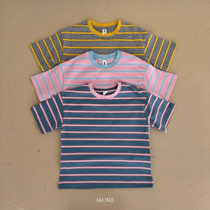 More - Korean Children Fashion - #todddlerfashion - Combi Stripe Short Sleeve Tee - 11