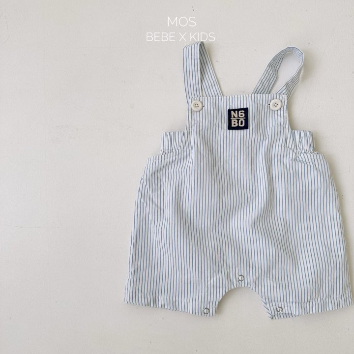 Mos Bebe - Korean Baby Fashion - #smilingbaby - Bobo Stripe Overalls - 4