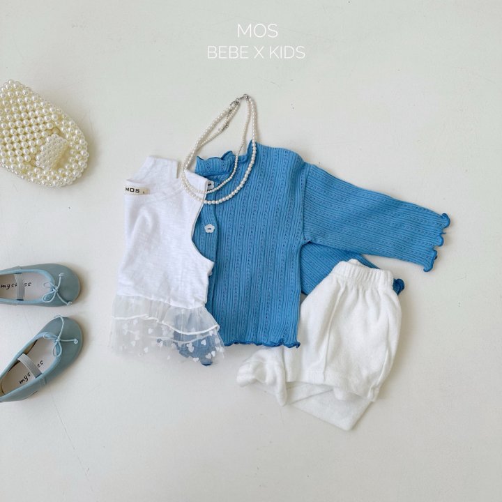 Mos Bebe - Korean Baby Fashion - #babyboutique - Flanc Frill Sleeveless - 11