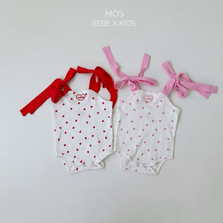 Mos Bebe - Korean Baby Fashion - #babyboutiqueclothing - Heart Ribbon Suit - 9